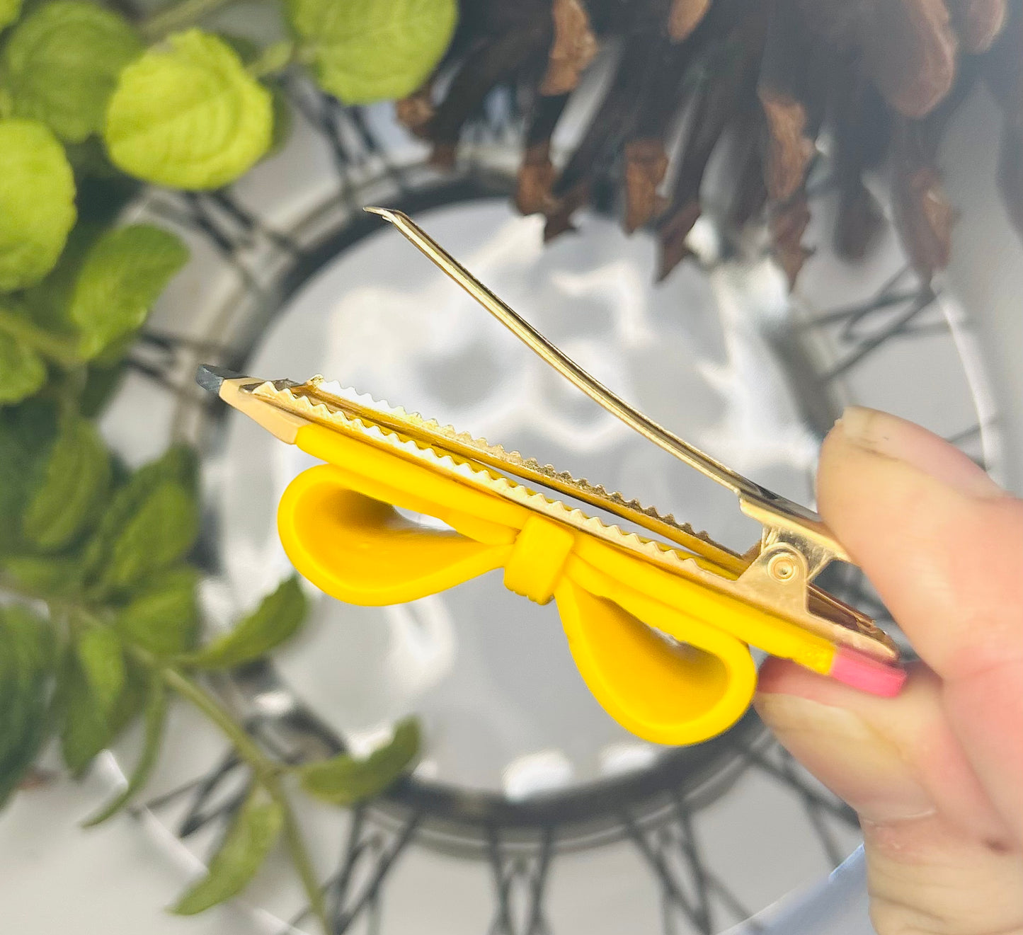 Handmade “pencil” hair bow